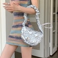 thumbnail image 1 of Bolsa Bandolera Bandolera Mujer Nylon Plisado Cremallera Mini Nube Bolsas Plata Ndcxsfigh Para Estrenar, 1 of 3