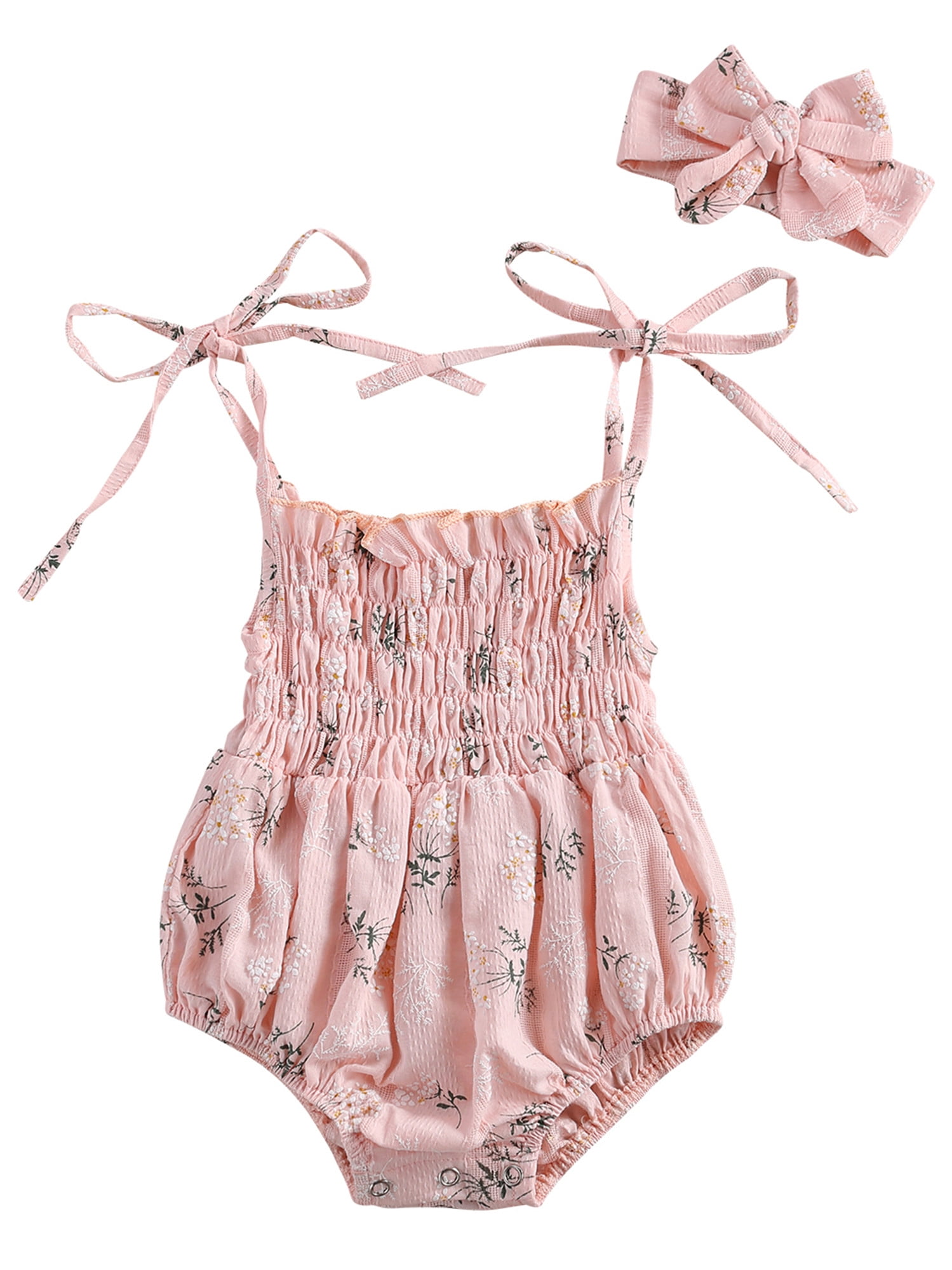 Details about   Infant Newborn Baby Girls Boys Sleeveless Solid Strap Bodysuit Romper Clothes 