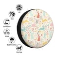 thumbnail image 4 of Sikiie Fall Rabbit PVC Leather Spare Tire Wheel Cover Spare Tire Cover, for Car Truck SUV Camper Trailer Universal Fit(14-17in)-16 inch, 4 of 6