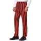 thumbnail image 5 of Pantalones INSPIRE CHIC para hombres, pantalones a rayas, ajuste ceñido, bloque de color, con botones y cremallera, pantalones de vestir 38 rojo y negro, 5 of 7
