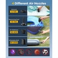 thumbnail image 4 of Mini Bomba de Aire Eléctrica para Inflables Bomba de Colchón de Aire Portátil Bomba de Aire Recargable para Flotadores de Piscina Colchonetas para Dormir, 4 of 7