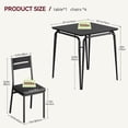 thumbnail image 2 of 2-Person Dining Table Set with 2 Chairs, Compact 3-Piece Square Dinette for Small Spaces, 2 of 8