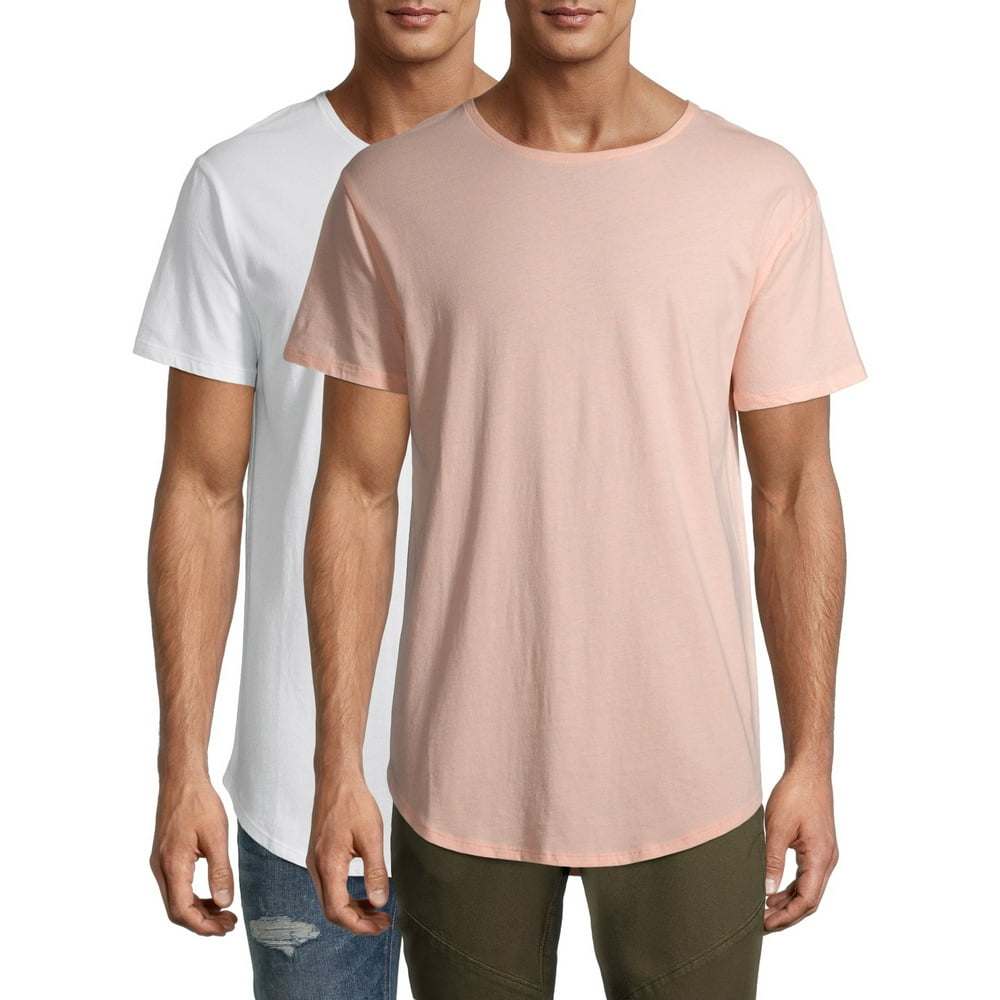 No Boundaries No Boundaries Men's Elongated Tee 2 Pack Walmart