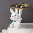 thumbnail image 6 of Rabbit Storage Tray Statue Modern Multifunctional for Restaurant Decoration Parent-child rabbit, 6 of 8