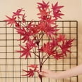 thumbnail image 5 of Artificial Maple Leaves Fall Leaves Stems Faux Autumn Branch Fall Branches Fall Floral Picks Autumn Leaves Stem Fall Silk Flowersfall Leaves for Thanksgiving Home Table Festival Decor, Red…, 5 of 5