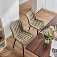 thumbnail image 3 of YOUNIKE Upholstered Dining Chairs Set of 4 PU Leather Wingback Modern Kitchen Dining Room Chair, Khaki, 3 of 6