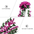 thumbnail image 3 of GOOHOCHY 2 unids hermosa simulación violeta flores artificiales colgantes faux flores, 3 of 7