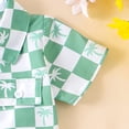 thumbnail image 5 of YASUTNKS Toddler Baby Girl Boy Summer Outfits Checkerboard Short Sleeve Lapel Button Down Shirt and Shorts Sets Cute Clothes, 5 of 7