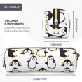 thumbnail image 3 of Balery Cute Penguins Estuche de Lápices de Cuero Impreso, Estuche para Suministros de Arte, Estuche de Lápices con Cremallera, Estuche de Almacenamiento de Papelería, 3 of 7