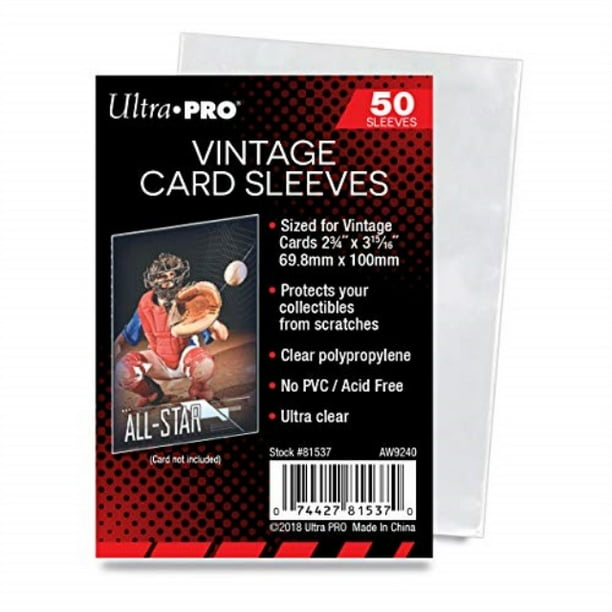 ultra pro vintage card sleeves clear sleeves for vintage baseball