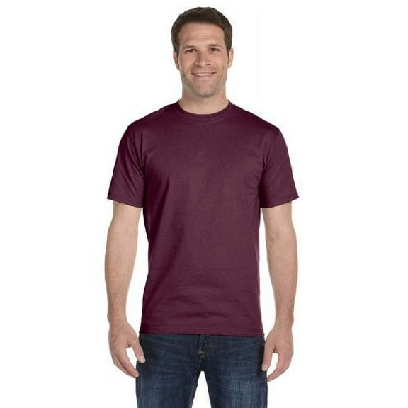 Hanes Men's Comfortsoft T-Shirt, 2 Maroon / 2 Deep Forest, L Pack of 4