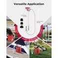 thumbnail image 7 of KEMIMOTO 35'' Hose Portable Fuel Transfer Pump Auto Shut-Off Sensor Overfill Protection 2.4 GPM Fast Flow Battery Powered w/ 3 Can Adapters, 7 of 7