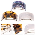 thumbnail image 3 of 3Pcs Starry Sky Pattern Hair Spring Clips Fashion Hairpins Semicircle Clips (White, Light Brown, Blue), 3 of 7