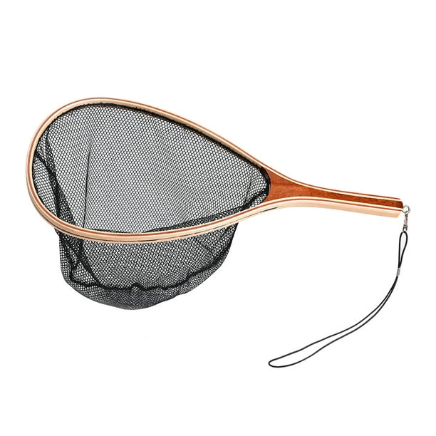 Amdohai Portable Lightweight Fly Fishing Landing Net Wooden Handle