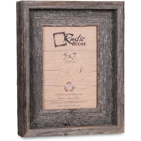 5x7 Picture Frames –Signature Barnwood Reclaimed Wood Photo Frames