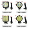 thumbnail image 3 of Mistaha 27W Mini Square LED Work Light for Cars, Trucks, and Engineering Vehicles - Black Color, 9 Beads, 10-35V DC, Compact Design, 3 of 5