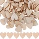 thumbnail image 1 of 300 piezas Corazones de madera Embellidos de madera en blanco Embellidos del corazón de madera, 1 of 6