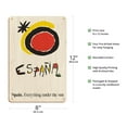 thumbnail image 2 of Spain (Espana) - Everything Under the Sun - Vintage Travel Poster by Joan Miro c.1983 - 8 x 12 inch Vintage Wood Art Sign, 2 of 4