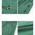 thumbnail image 3 of Tyhengta Mens Shorts Casual Sports Drawstring Zipper Pockets Elastic Waist Olive 36, 3 of 8