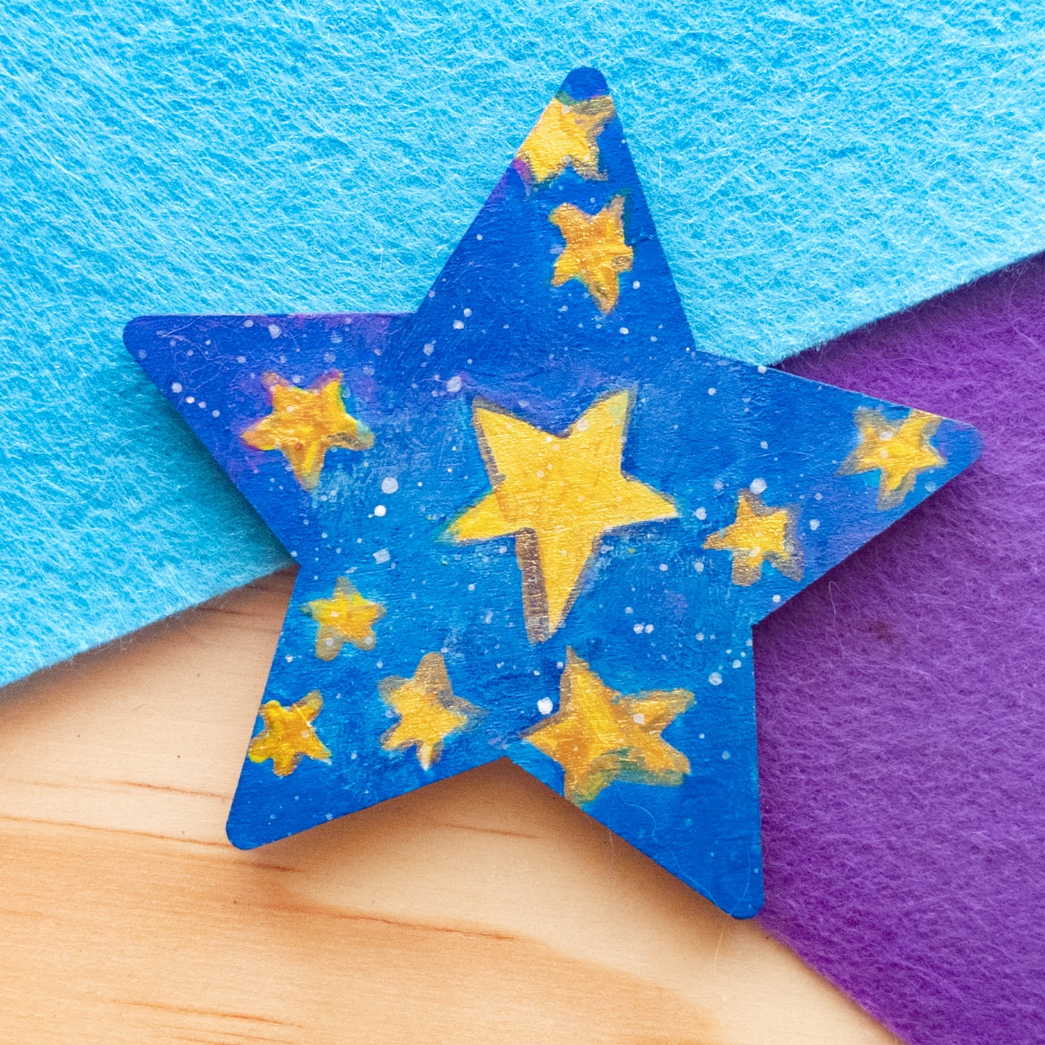 Hello Hobby Wood Star Shape, Die-Cut Shape