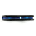 thumbnail image 3 of Edward Mirell Black Ti Sapphire & Blue Anodized 4mm Band, 3 of 7