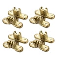 thumbnail image 4 of GOOHOCHY 4Pcs Cabinet Hinges Concealed Zinc Alloy Golden Silent Effect for DIY Projects, 4 of 8