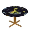 thumbnail image 3 of RUIYC Dinosaur Space Table Cloth Round Table Cover Resistant Waterproof Tablecloth 60 Inch Washable for Kitchen Party Picnic Fall Decorations for Home, 3 of 7