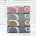 thumbnail image 5 of NOMADIC NOOK 4 Pack Cute Round Geometric Pattern Hand Towels, 100% Cotton Soft Comfortable Highly Absorbent Grey/Purple 14" x 28", 5 of 5