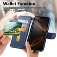 thumbnail image 5 of for iPhone 15 Wallet Case with Card Holder & Detachable Magnetic Case, PU Leather All-Round Protective Cover with RFID Blocking, Stand, Wristband, Support Wireless Charging, Blue, 5 of 14