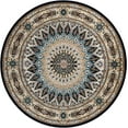 thumbnail image 2 of Rugs.com Rabia Collection Rug – 7' 10 Round Navy Blue Low Rug Perfect For Kitchens, Dining Rooms, 2 of 9