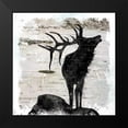 thumbnail image 2 of Robinson, Carol 12x12 Black Modern Framed Museum Art Print Titled - Birchbark Elk, 2 of 5