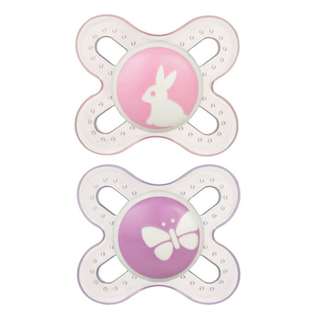 MAM Pacifiers, Newborn Pacifier, Best Pacifier for Breastfed Babies, ‘Start’ Design Collection, Girl,