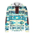 thumbnail image 6 of Women's Long Sleeve Sweatshirt Lapel Color Block Half Zip Pullover Sweater Casual Vintage Print Warm Blouses, 6 of 8