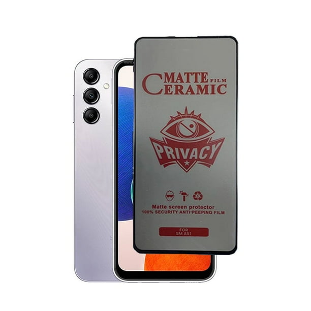 2 En 1 Samsung A14 5G Mica Anti Spy Cerámica Suave Mate Privacidad Protector de Pantalla Vidrio Cristal Templado Para A24 4G A14 4G A34 A54 A04e A04s A04 A23 5G A13 5G Gao Jiahui unisex