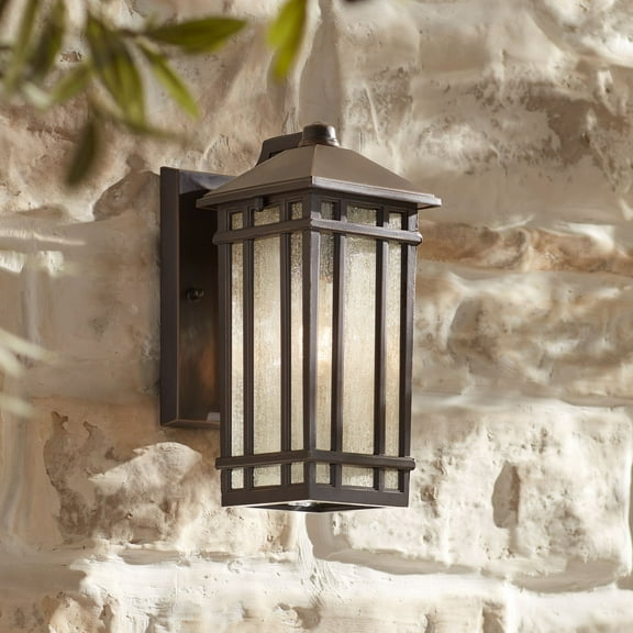 Kathy Ireland J du J Sierra Craftsman 10" High Bronze Outdoor Wall Light