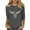 Gray-Shirts, variant on Jsaierl Women's 3/4 Length Sleeve Tops Summer Round Neck Shirts Fashion Print Petite Blouses Soft Elegant Tunic Top S-2XL