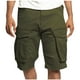 thumbnail image 1 of Pantalones Cortos de Hombre de Cintura Elástica con Bolsillos de Color Sólido Pantalones de Ropa de Trabajo Casual, Moda Suelta Pantalones Cortos de Algodón para Correr, Trabajo Y Diario, 1 of 6