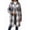 Gray, variant on Women'S Plaid Shacket Jacket Long Sleeve Button Up Flannel Shirt Casual Shaket Lapel Coats Gray M