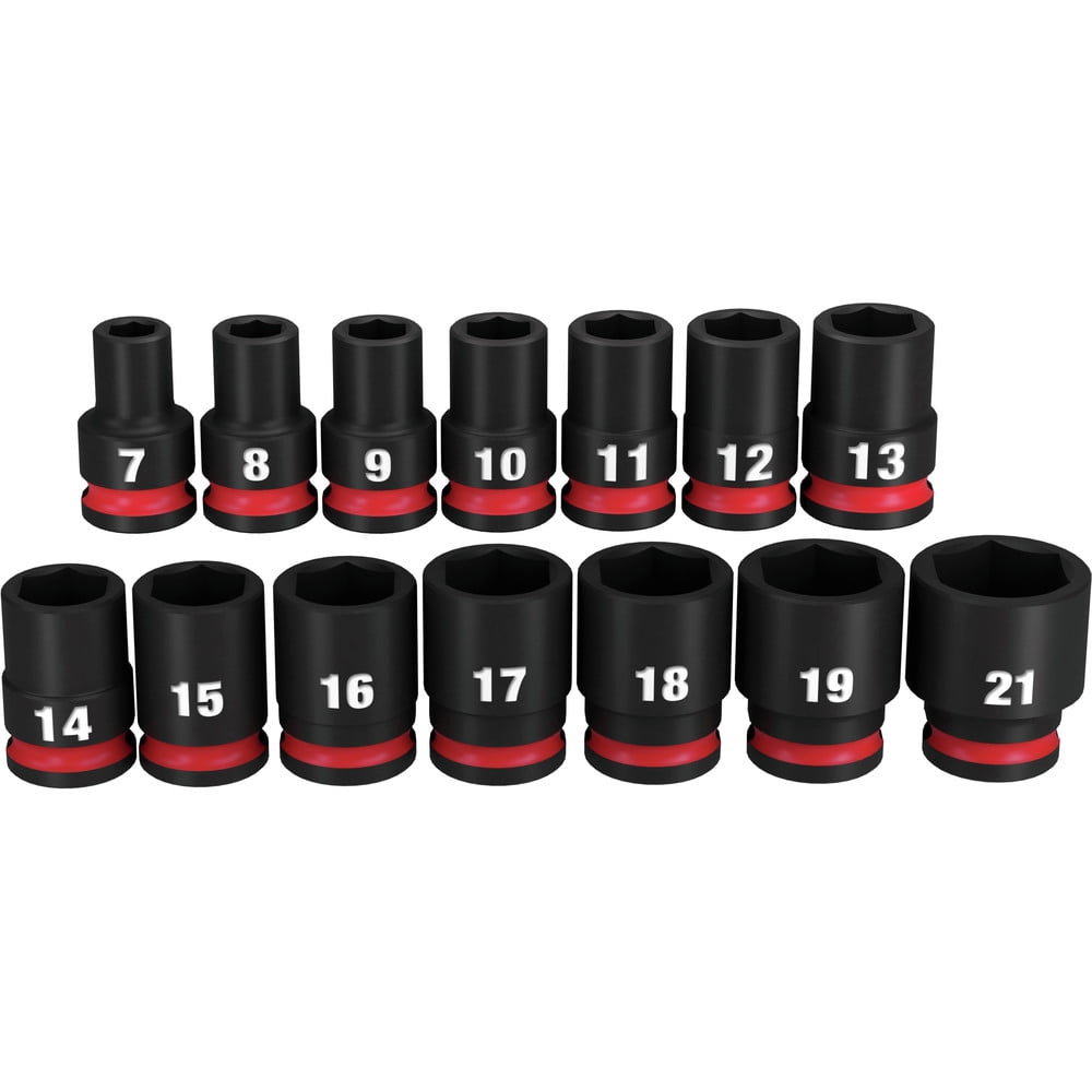 Milwaukee 49-66-7007 14-Piece SHOCKWAVE 6 Point Standard Metric 3/8 in. Drive Impact Socket Set