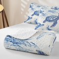 thumbnail image 4 of Erosebridal Sea Turtle Twin Quilt Set, Marine Wildlife Twin Coverlet Set, Reversible 2 Pieces, 1 Bedspread and 1 Pillowcase, 4 of 7
