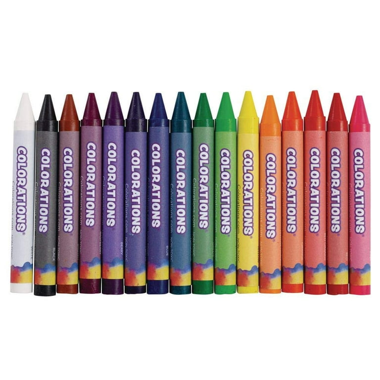  Four Candies Crayons 12 Count, Non Toxic Washable
