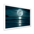 thumbnail image 2 of Designart 'Super Full Moon Over The Sea I' Modern Framed Art Print, 2 of 4