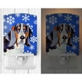 thumbnail image 2 of Caroline's Treasures LH9282CNL Basset Hound Winter Snowflakes Holiday Ceramic Night Light, 6x4x3", multicolor, 2 of 2
