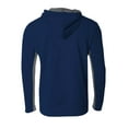 thumbnail image 2 of A4 Full Zip Color Block Fleece Hoodie For Men in Navy/Graphite | N4251, 2 of 3