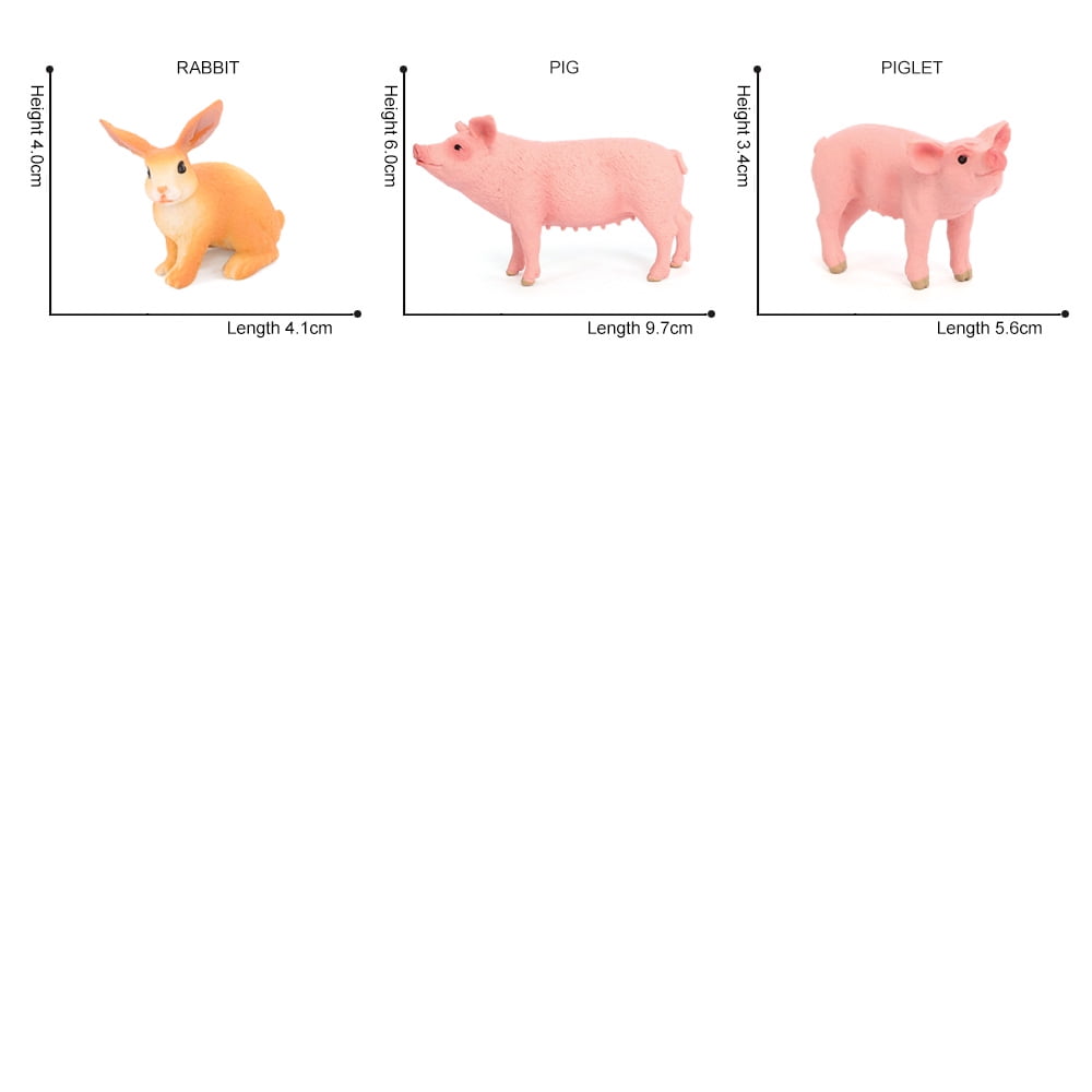 Farm Animal Figures 12PCS Large Farm Animals Toys Figurines Decoration Christmas Birthday Gift