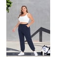 thumbnail image 6 of Plus Size Sweatpants for Women Drawstring Jogger Pants Loose Fit Elastic Waist Workout Lounge Pants with Pockets,1X-5X, 6 of 7