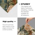 thumbnail image 3 of CUSTOM Bookshelf Blanket with Floral Accents Vintage Flannel in Earth Tones Lightweight Cozy Warm Fuzzy Plush Microfiber Throw for Couch Bed Sofa 40x50 Inch, 3 of 7