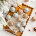thumbnail image 4 of Christmas Ornaments 16pcs 2.36" Christmas Ball Ornaments Glitter Sequin Foam Ball Shatterproof Christmas Tree Decorations Xmas Hanging Balls Set for Wedding Party Holiday Decorations(A), 4 of 9