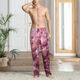 thumbnail image 2 of Mens Pajama Pants, Pink Glitter Heart Candy Soft Sleep & Lounge Pants for Men, Cuteness Casual PJ Bottoms Pants with Pockets, 2 of 7