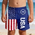 thumbnail image 2 of Tfken Boys Shorts For Independence Day Letter Print Elastic Waist Shorts For America July Of 4Th Patriotic 250Th Anniversary Kids Clothes Size 3-4 Years Blue, 2 of 5